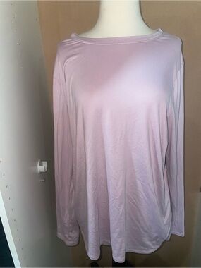 Skechers Long Sleeve Scoop Neck Top - Light Pink